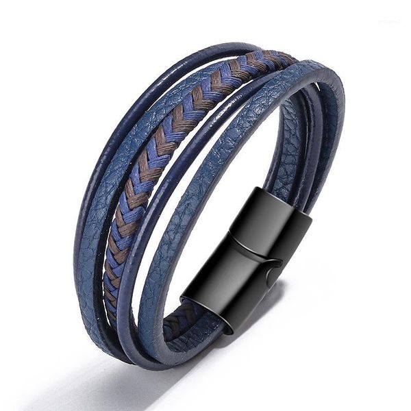 charm bracelets niuyitid 2021 men's blue leather bracelet multilayer magnet button male jewellery for women dropship1, Golden;silver
charm bracelets niuyitid 2021 men's blue leather bracelet multilayer magnet button male jewellery for women dropship1, Golden;silver
