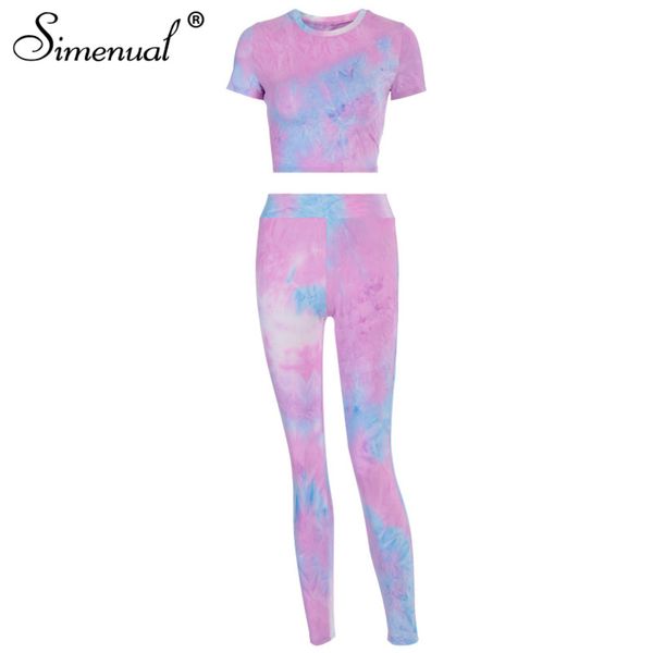 simenual tie dye sporty workout two piece set women fitness short sleeve active wear tracksuits 2020 crop and leggings sets c0122, Gray
simenual tie dye sporty workout two piece set women fitness short sleeve active wear tracksuits 2020 crop and leggings sets c0122, Gray