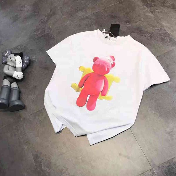 2022 factory wholesale new summer fashion red hat printed short sleeve t-shirt men's and women's casual loose 070302, White
2022 factory wholesale new summer fashion red hat printed short sleeve t-shirt men's and women's casual loose 070302, White