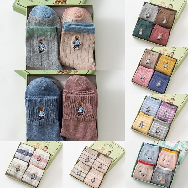 6lo5l hjowm autumn and new winter women's pure cotton tube medium socks medium 4 pairs gift box animal bear embroidery socks caramella, Black
6lo5l hjowm autumn and new winter women's pure cotton tube medium socks medium 4 pairs gift box animal bear embroidery socks caramella, Black