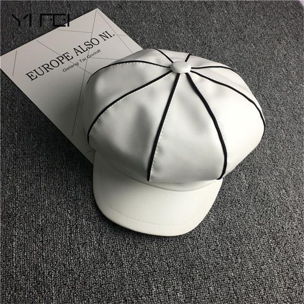 retro literary female snapback cap leisure hat accessories metting joura pu leather octagonal cap newsboy, Blue;gray
retro literary female snapback cap leisure hat accessories metting joura pu leather octagonal cap newsboy, Blue;gray