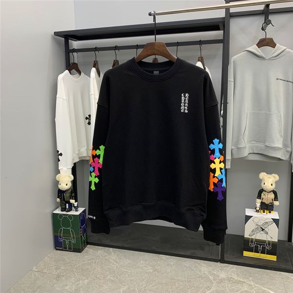 croxin leather cross flower arm long sleeve pullover sweater same for men and women in autumn and winter ch sanskrit embroidered top, Black
croxin leather cross flower arm long sleeve pullover sweater same for men and women in autumn and winter ch sanskrit embroidered top, Black
