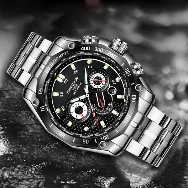 business military men's automatic mechanical kimsdun brand male clock waterproof luxury wrist watch relogio, Slivery;brown
business military men's automatic mechanical kimsdun brand male clock waterproof luxury wrist watch relogio, Slivery;brown