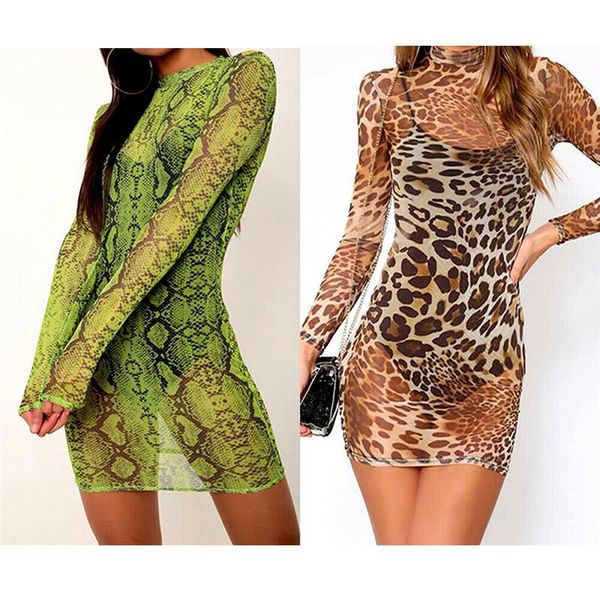 women snake skin leopard print slim dress see through sheer mesh dress long sleeve party clubwear mini dresses sundress new, Black;gray
women snake skin leopard print slim dress see through sheer mesh dress long sleeve party clubwear mini dresses sundress new, Black;gray