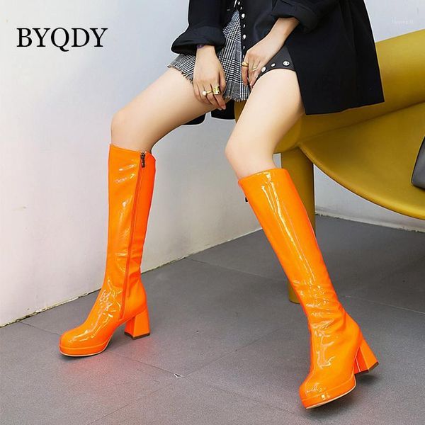boots byqdy autumn shine patent leather shoes thigh high 35cm tube height platform fetish heels knee long boots1, Black
boots byqdy autumn shine patent leather shoes thigh high 35cm tube height platform fetish heels knee long boots1, Black