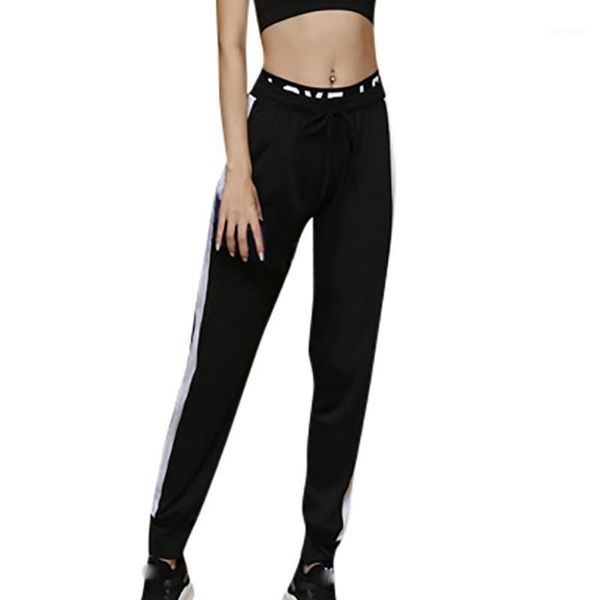 women high waist yoga pants drawstring loose stripe printing breathable yoga leggings fitness gym casual sweat absorption z21, White;red
women high waist yoga pants drawstring loose stripe printing breathable yoga leggings fitness gym casual sweat absorption z21, White;red