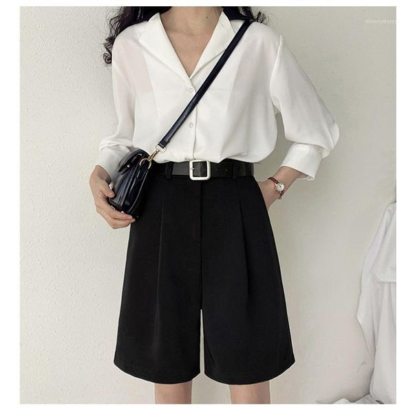short pants women bottoms high waist wide leg 2020 new fashion summer work wear suit solid casual loose trousers bottom up1, White;black
short pants women bottoms high waist wide leg 2020 new fashion summer work wear suit solid casual loose trousers bottom up1, White;black