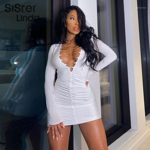 sisterlinda lace up deep v neck rucehd y2k dresses women fashion long sleeve fall clothing clubwear party mini dresses 20201, Black;gray
sisterlinda lace up deep v neck rucehd y2k dresses women fashion long sleeve fall clothing clubwear party mini dresses 20201, Black;gray