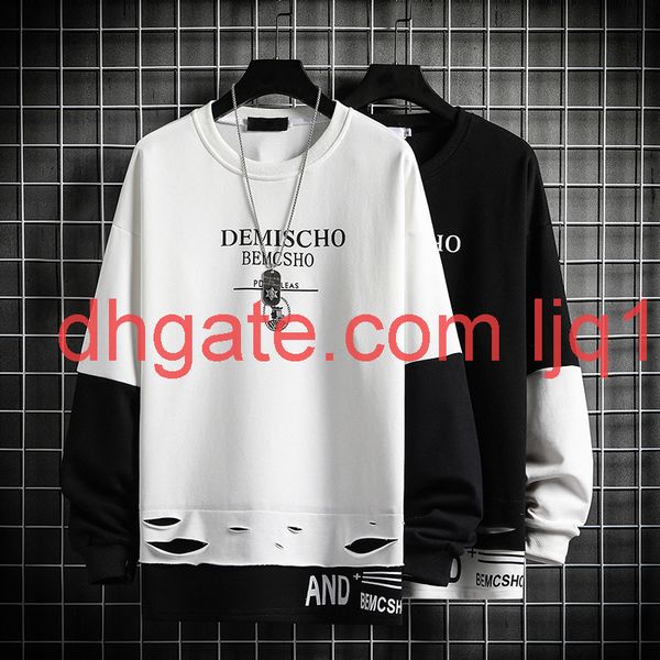 spring and autumn new round neck long sleeve t-shirt men's korean fashion loose fake two piece base shirt men's sweater, Black
spring and autumn new round neck long sleeve t-shirt men's korean fashion loose fake two piece base shirt men's sweater, Black