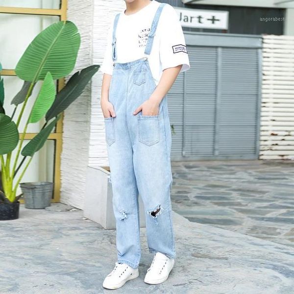 summer tide men's big hole denim strap pants bib jumpsuit loose couple korean version of the pants sling1, Blue
summer tide men's big hole denim strap pants bib jumpsuit loose couple korean version of the pants sling1, Blue