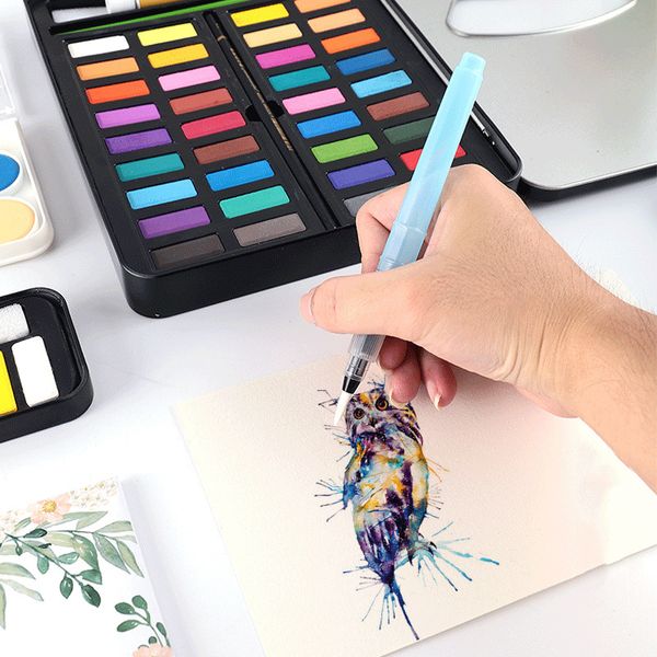 12/18/24/36 colors watercolor paint set box draw solid watercolor pigment with water soft brush pen art supplies dropshipping, Black;red
12/18/24/36 colors watercolor paint set box draw solid watercolor pigment with water soft brush pen art supplies dropshipping, Black;red