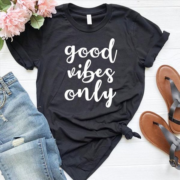 good vibes only women tshirt cotton casual funny t shirt lady yong girl tee 5 colors drop ship s 634, White
good vibes only women tshirt cotton casual funny t shirt lady yong girl tee 5 colors drop ship s 634, White