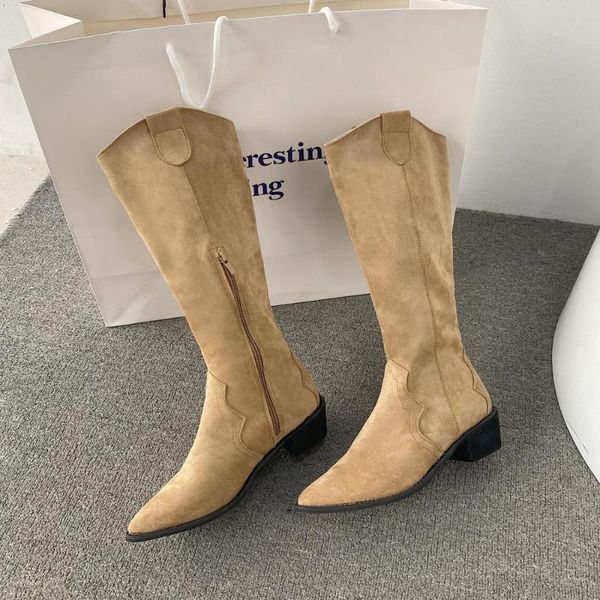 boots women mid calf 2021 winter shoes western cowboy fashion pointed toe black khaki long
boots women mid calf 2021 winter shoes western cowboy fashion pointed toe black khaki long