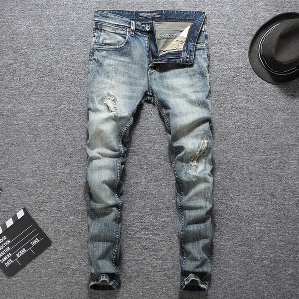 2021 new italian designer men in slim fit cotton scratched pants de brim plus size 29-38 classic men's vpif, Blue
2021 new italian designer men in slim fit cotton scratched pants de brim plus size 29-38 classic men's vpif, Blue