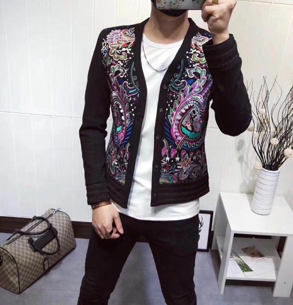 heavy embroidery jacket self-cultivation show star handsome coat blazer homme heren colberts men blazer show night store ma1, White;black
heavy embroidery jacket self-cultivation show star handsome coat blazer homme heren colberts men blazer show night store ma1, White;black