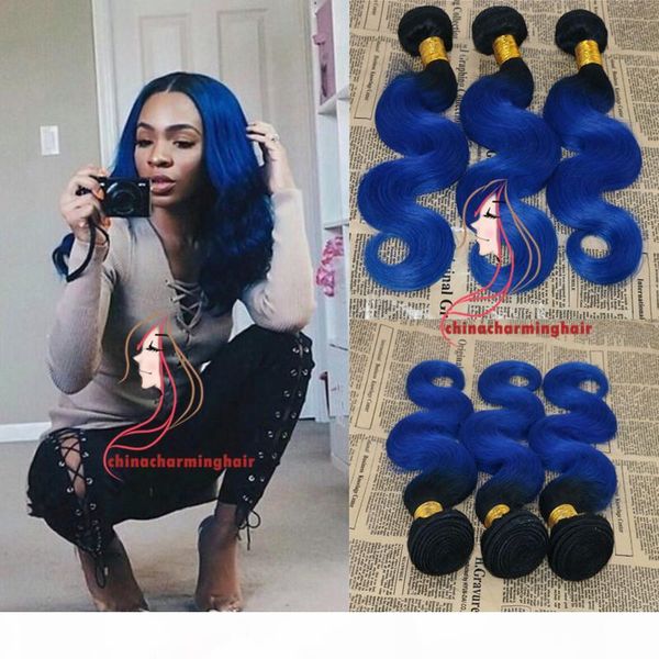 3 bundles body wave hair 1b blue mix length 10"-30" 100% brazilian virgin unprocessed hair ombre blue, Black
3 bundles body wave hair 1b blue mix length 10"-30" 100% brazilian virgin unprocessed hair ombre blue, Black