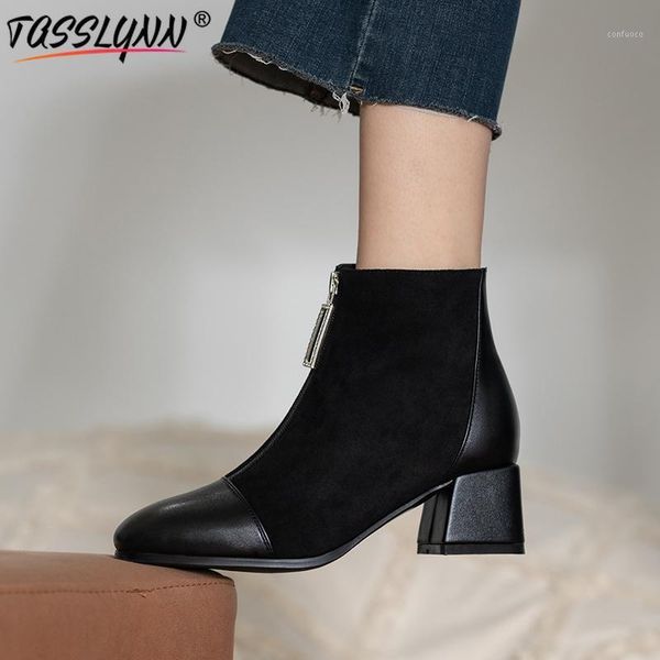 tasslynn 2020 front zipper winter boots women flock pu patchwork women boots ankle slim crystal round toe shoes1, Black
tasslynn 2020 front zipper winter boots women flock pu patchwork women boots ankle slim crystal round toe shoes1, Black