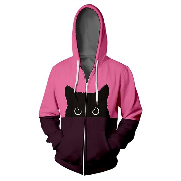 black cat zipper hoodie hip hop розовый фиолетовый сращивания цвет печати женщина 3d капюшоном bluza damska киска молнии толстовка
black cat zipper hoodie hip hop розовый фиолетовый сращивания цвет печати женщина 3d капюшоном bluza damska киска молнии толстовка