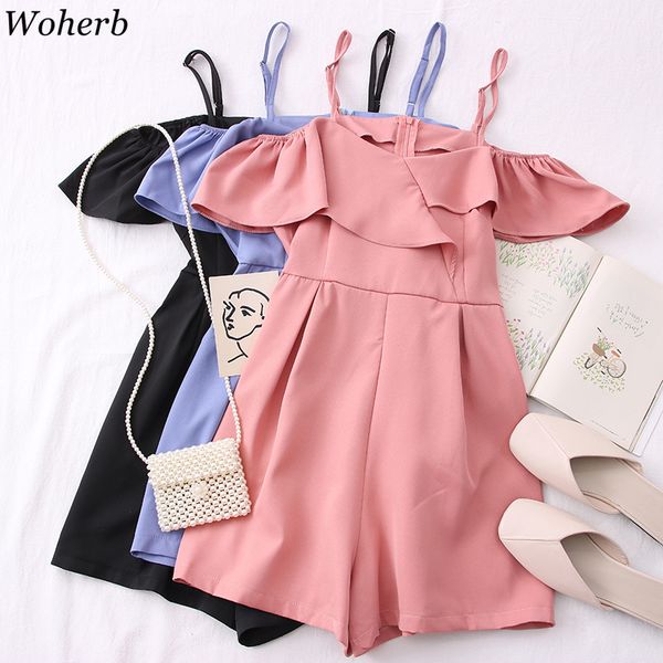 woherb jumpsuits for women 2020 summer new arrival sweet wild irregular bodysuit ruffles high waist sling off shoulder playsuit t200704, Black;white
woherb jumpsuits for women 2020 summer new arrival sweet wild irregular bodysuit ruffles high waist sling off shoulder playsuit t200704, Black;white