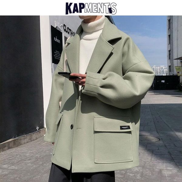 men's wool & blends kapments winter men korean fashions pockets trench coat 2021 mens casual harajuku coats vintage jacket male solid j, Black
men's wool & blends kapments winter men korean fashions pockets trench coat 2021 mens casual harajuku coats vintage jacket male solid j, Black