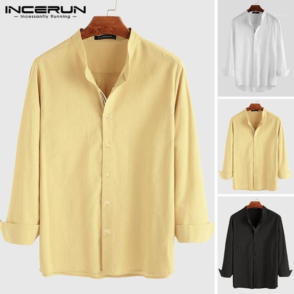 incerun fashion men solid color business shirt social long sleeve cotton stand collar camisa casual brand shirt men autumn s-5xl1, White;black
incerun fashion men solid color business shirt social long sleeve cotton stand collar camisa casual brand shirt men autumn s-5xl1, White;black