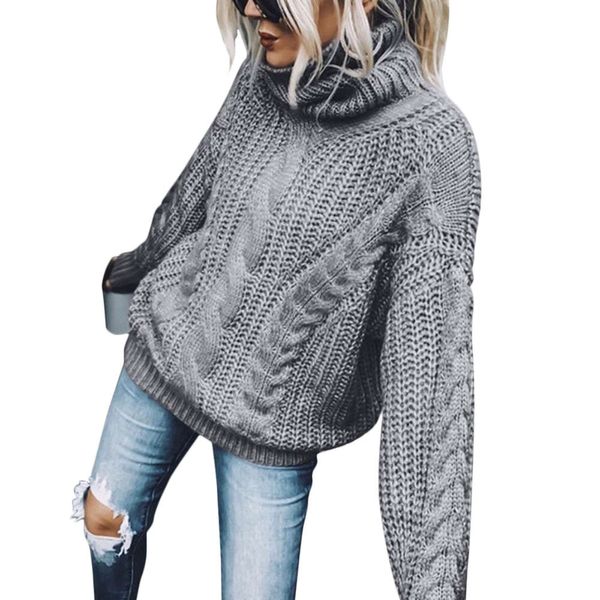 womens turtleneck pullover long sleeve oversized sweaters solid color sweater wild uy, Black
womens turtleneck pullover long sleeve oversized sweaters solid color sweater wild uy, Black