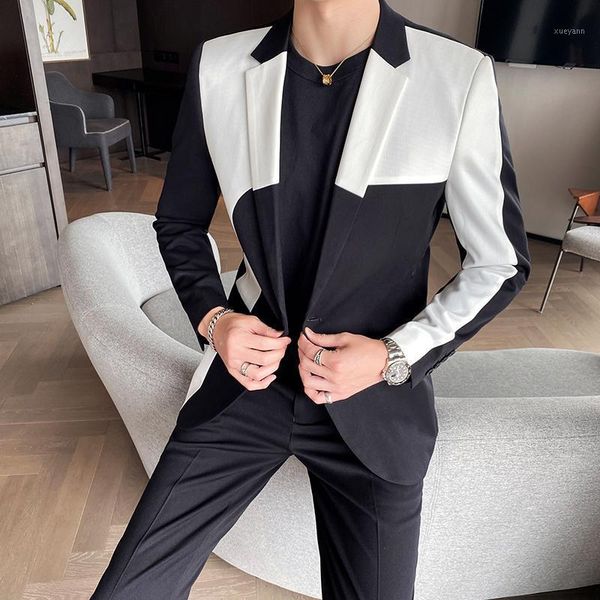 fashion design 2 pieces wedding tuxedos slim fit suits for men groomsmen suit formal prom blazers (jacket+pants)1, White;black
fashion design 2 pieces wedding tuxedos slim fit suits for men groomsmen suit formal prom blazers (jacket+pants)1, White;black