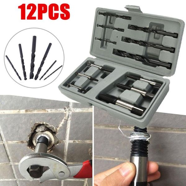 12pcs screw stud extractor remover tools hss easy out rigid screw extractor set broken bolt stud fastener remover drills
12pcs screw stud extractor remover tools hss easy out rigid screw extractor set broken bolt stud fastener remover drills