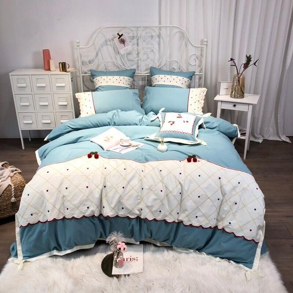 bedding sets autumn and winter sanding embroidered 4-piece set cute cherry northern european-style indie kit
bedding sets autumn and winter sanding embroidered 4-piece set cute cherry northern european-style indie kit