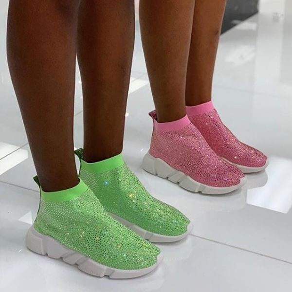 crystals sock boots sport female flat polyester spandex ankle length rhinestones all over sock sneakers casual shoes spring 20191, Black
crystals sock boots sport female flat polyester spandex ankle length rhinestones all over sock sneakers casual shoes spring 20191, Black
