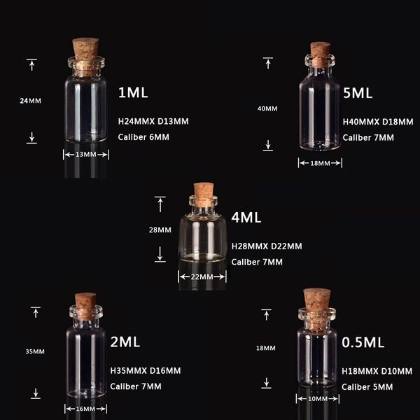 5ml 0.5ml vials 1ml 2ml clear 4ml corks miniature glass bottle with cork empty sample jars / message weddings jewelry
5ml 0.5ml vials 1ml 2ml clear 4ml corks miniature glass bottle with cork empty sample jars / message weddings jewelry
