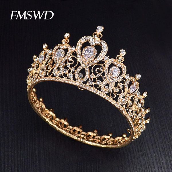 gold baroque wedding full round zircon crown vintage large crystal tiara for prom wedding pageant queen hair accessories, Golden;silver
gold baroque wedding full round zircon crown vintage large crystal tiara for prom wedding pageant queen hair accessories, Golden;silver