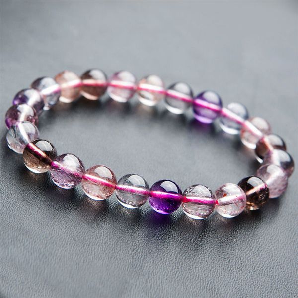 8mm genuine colorful natural super seven melody stone bracelet women female stretch round crystal bead bracelet, Black
8mm genuine colorful natural super seven melody stone bracelet women female stretch round crystal bead bracelet, Black