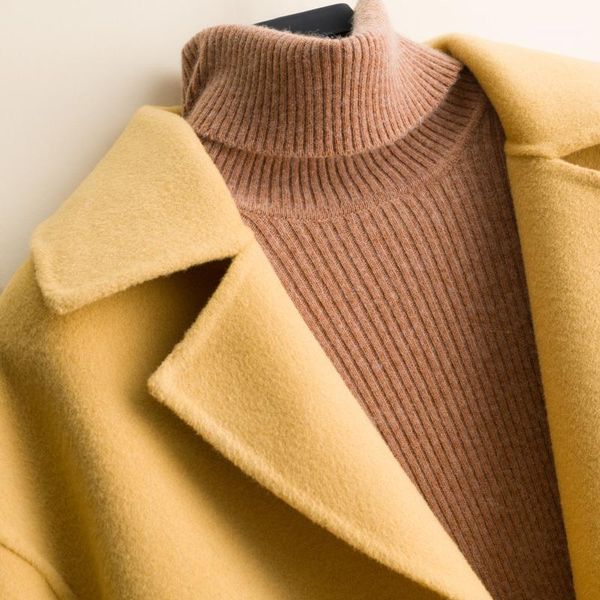 women's wool & blends short 100% coat female korean double-sided jacket loose overcoat spring autumn womens coats and jackets 9218 kj40, Black
women's wool & blends short 100% coat female korean double-sided jacket loose overcoat spring autumn womens coats and jackets 9218 kj40, Black
