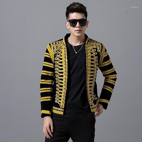 gold male black court dress jacket blazers nightclub bar singer costume men wedding groom host stage wear slim coat autumn1, White;black
gold male black court dress jacket blazers nightclub bar singer costume men wedding groom host stage wear slim coat autumn1, White;black