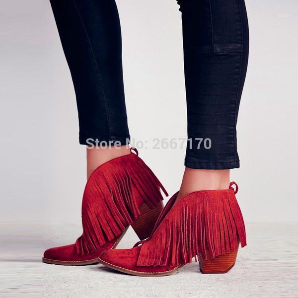 rome vintage tassel shoes woman block heels slip on women suede casual shoes cut-outs pointed toe gladiator fringe ankle boots1, Black
rome vintage tassel shoes woman block heels slip on women suede casual shoes cut-outs pointed toe gladiator fringe ankle boots1, Black