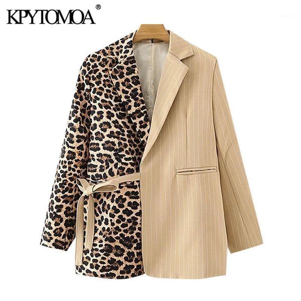 kpytomoa women 2020 fashion leopard print patchwork blazer coat vintage long sleeve with belt female outerwear chic 1, White;black
kpytomoa women 2020 fashion leopard print patchwork blazer coat vintage long sleeve with belt female outerwear chic 1, White;black