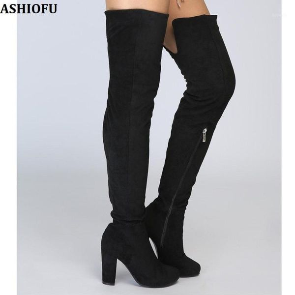 boots ashiofu handmade ladies chunky heel thigh high party prom over knee winter evening fashion long shoes1, Black
boots ashiofu handmade ladies chunky heel thigh high party prom over knee winter evening fashion long shoes1, Black