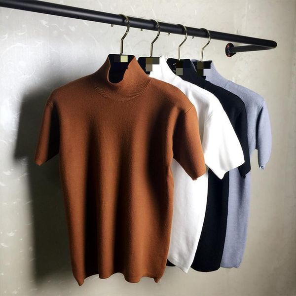2020 spring new korean style quality short sleeve turtleneck loose thick knit bottoming sweater pullover feminino ship, White;black
2020 spring new korean style quality short sleeve turtleneck loose thick knit bottoming sweater pullover feminino ship, White;black