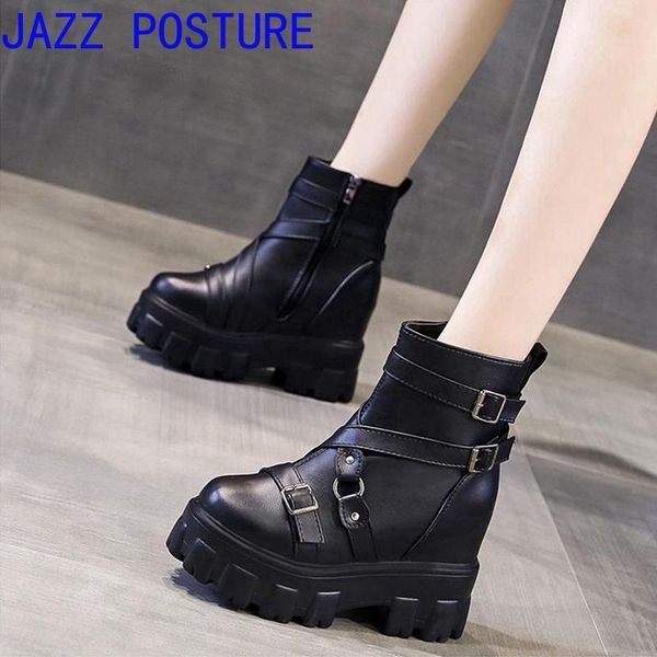 boots brand design women high heels zipper platform ankle 2021 wedge black white a44
boots brand design women high heels zipper platform ankle 2021 wedge black white a44