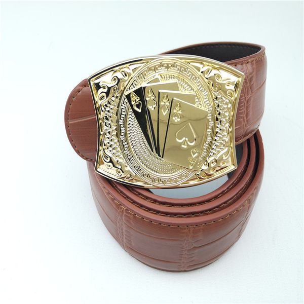2020 designer belt buckle with gold poker leather belts for men and women fashion luxury wait belt good quality, Black;brown
2020 designer belt buckle with gold poker leather belts for men and women fashion luxury wait belt good quality, Black;brown