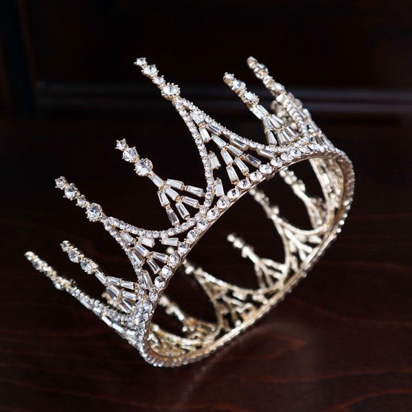 tmbridal super golden headdress, korean fairy round beauty, wedding dress, crown, grand crown m, Silver
tmbridal super golden headdress, korean fairy round beauty, wedding dress, crown, grand crown m, Silver