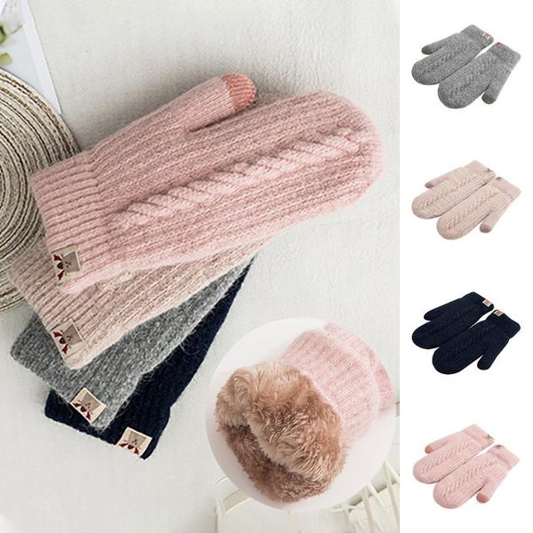 five fingers gloves women cute play mobile phone warm soft knitting winter extra-warm fleece christmas, Blue;gray
five fingers gloves women cute play mobile phone warm soft knitting winter extra-warm fleece christmas, Blue;gray