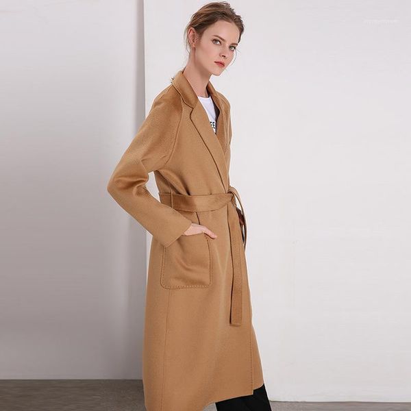 women's wool & blends winter and autumn coat women 2021 fashion black camel blue red belt double-sided lapel long ladies coats1
women's wool & blends winter and autumn coat women 2021 fashion black camel blue red belt double-sided lapel long ladies coats1
