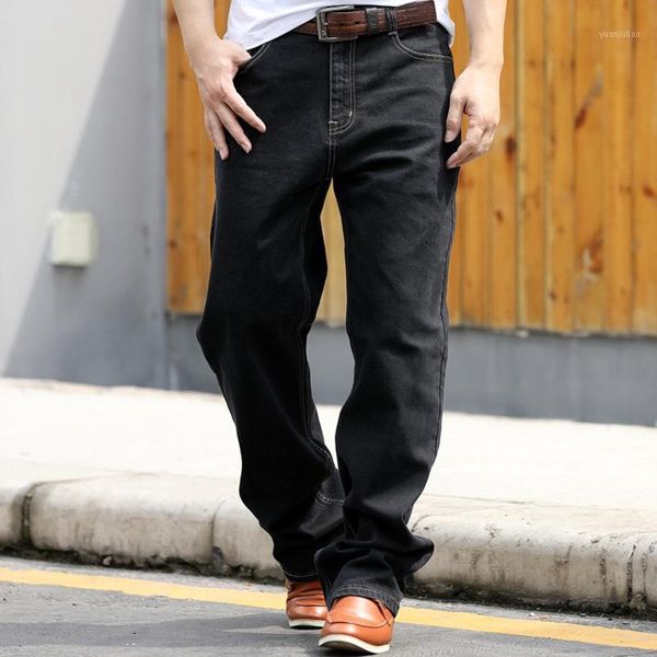 new casual comfortable pants men's loose straight jeans black medium thick micro elastic jeans large size 28-441, Blue
new casual comfortable pants men's loose straight jeans black medium thick micro elastic jeans large size 28-441, Blue