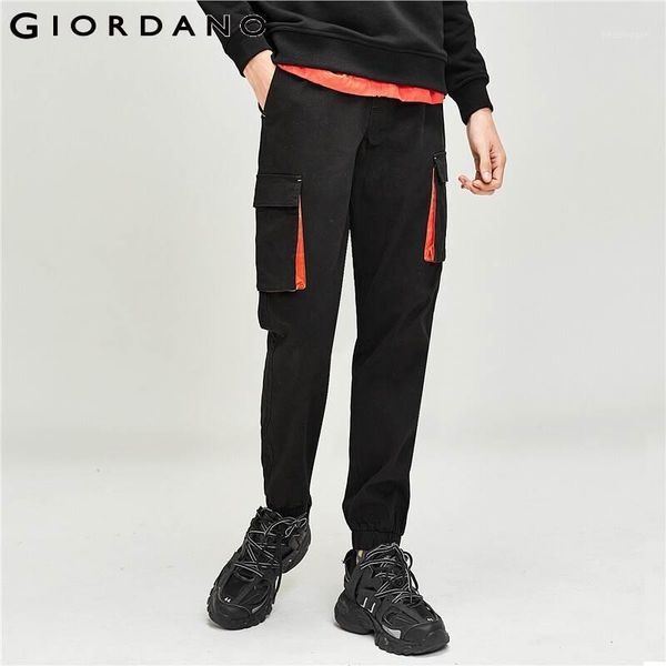 men's pants giordano men contrast cargo elastic waistband joggers with banded cuffs multi pockets pantalones hombre 011100591, Black
men's pants giordano men contrast cargo elastic waistband joggers with banded cuffs multi pockets pantalones hombre 011100591, Black