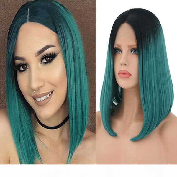rongduoyi synthetic lace front wig ombre green bob wigs for black women short hair wig short dark root middle part women wigs
rongduoyi synthetic lace front wig ombre green bob wigs for black women short hair wig short dark root middle part women wigs