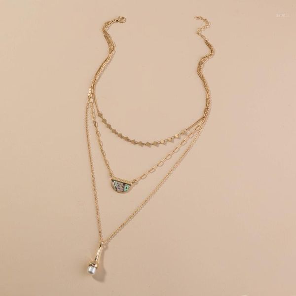 fashion european and american multi-layer personality drops natural pearl new color abalone shell alloy necklace for women1, Silver
fashion european and american multi-layer personality drops natural pearl new color abalone shell alloy necklace for women1, Silver