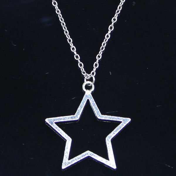 20pcs new fashion necklace 37x35mm hollow star pendants short long women men colar gift jewelry choker 201013, Silver
20pcs new fashion necklace 37x35mm hollow star pendants short long women men colar gift jewelry choker 201013, Silver