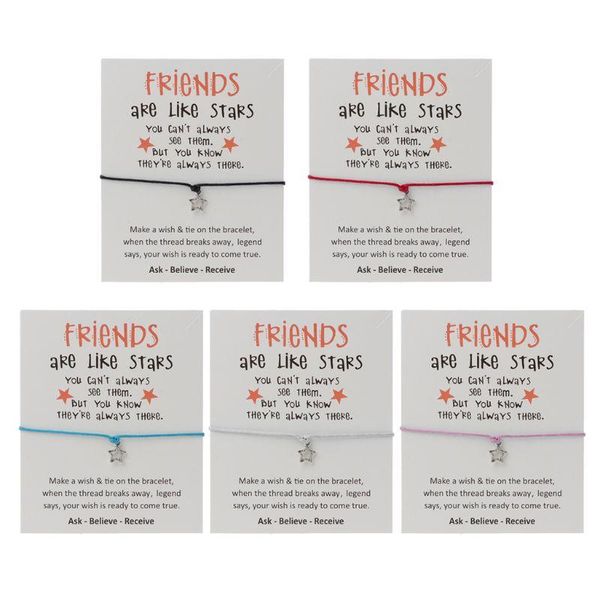 charm bracelets thoughtful friendship wish card wax rope with star bff jewelry, Golden;silver
charm bracelets thoughtful friendship wish card wax rope with star bff jewelry, Golden;silver